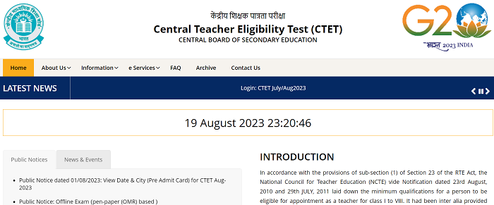 ctet nic in