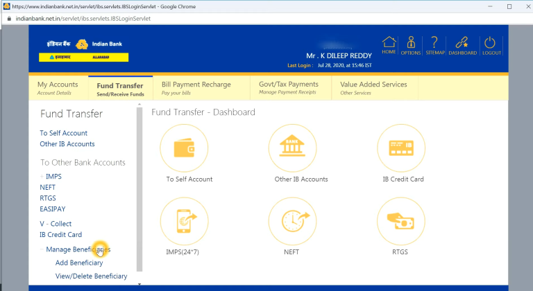 Indian Bank Net Banking: Online Registration, App & Login