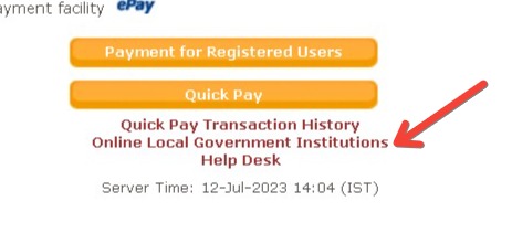 online local option lsgkerala