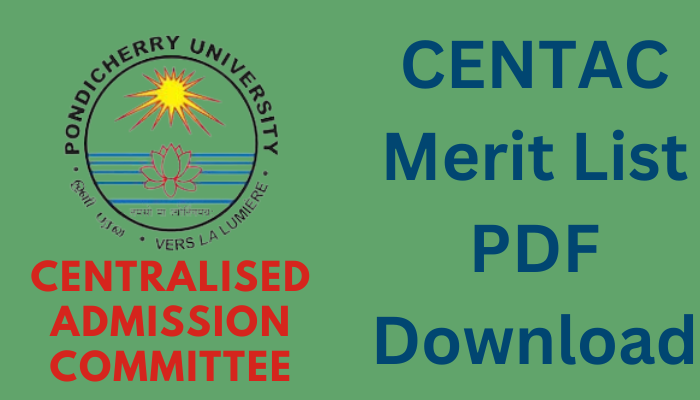 CENTAC Merit List 2023 PDF Download